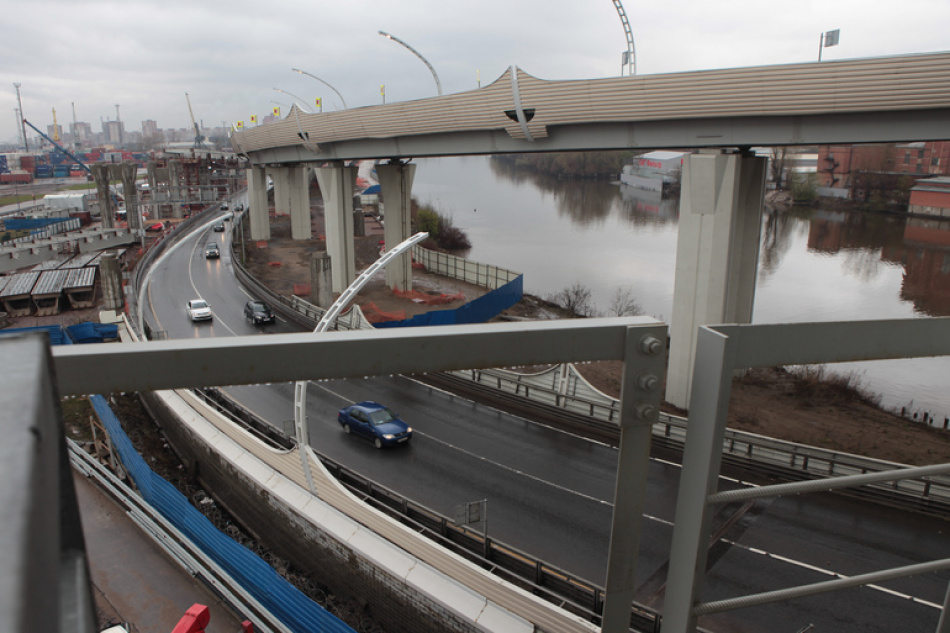 Баран на трассе ЗСД утром удивил водителей Петербурга